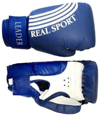 Боксерские перчатки Realsport Leader синий 8 oz