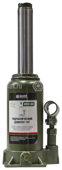 Домкрат бутылочный гидравлический БелАвтоКомплект БАК.70017 (10 т) зеленый