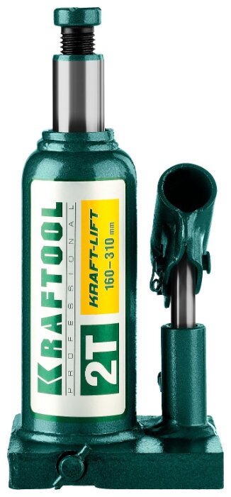 Домкрат бутылочный гидравлический Kraftool Kraft-lift 43462-2_z01 (2 т) зеленый