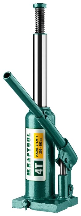 Домкрат бутылочный гидравлический Kraftool 43462-4_z01 (4 т) зеленый
