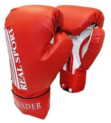 Боксерские перчатки Realsport Leader красный 10 oz