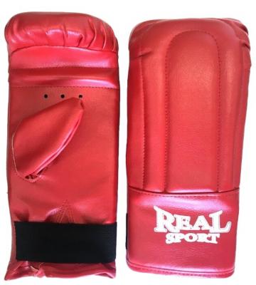 Боксерские перчатки Realsport тренировочные S красный