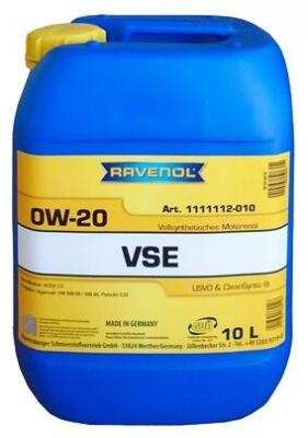 Синтетическое моторное масло Ravenol VSE 0W-20, 10 л