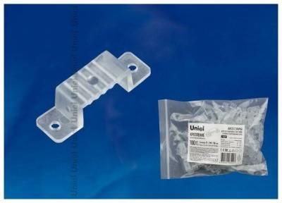 Uniel (100 шт.) Крепление для светодиодной ленты (UL-00000867) Uniel UCC-K14 Clear 100 Polybag