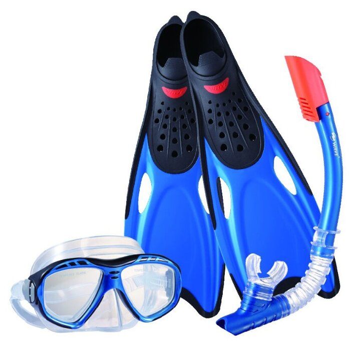 Набор для плавания с ластами Wave MSF-1396S25BF71 размер 40-41 синий
