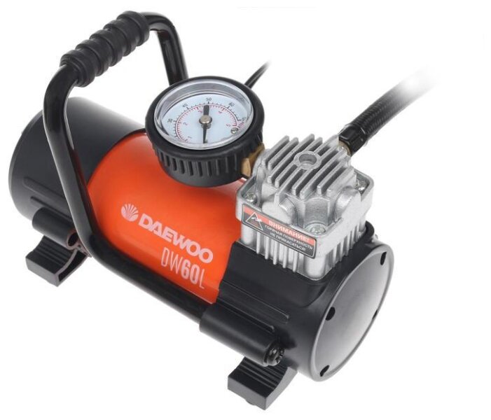 Автомобильный компрессор Daewoo Power Products DW60L черный/оранжевый