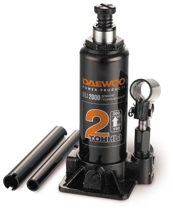 Домкрат бутылочный гидравлический Daewoo Power Products DBJ 2000 (2 т) черный