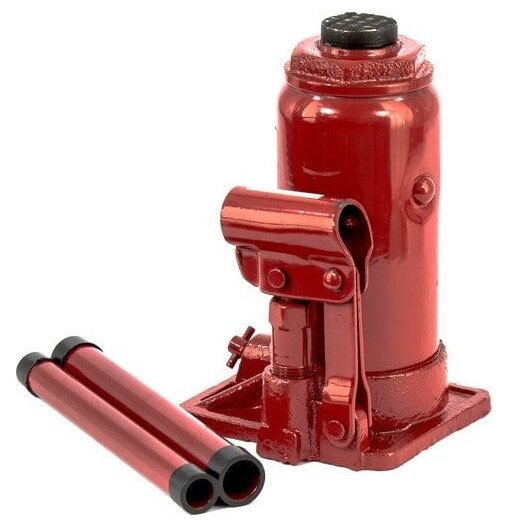 Домкрат бутылочный гидравлический Sparta Compact 50335 (10 т) красный