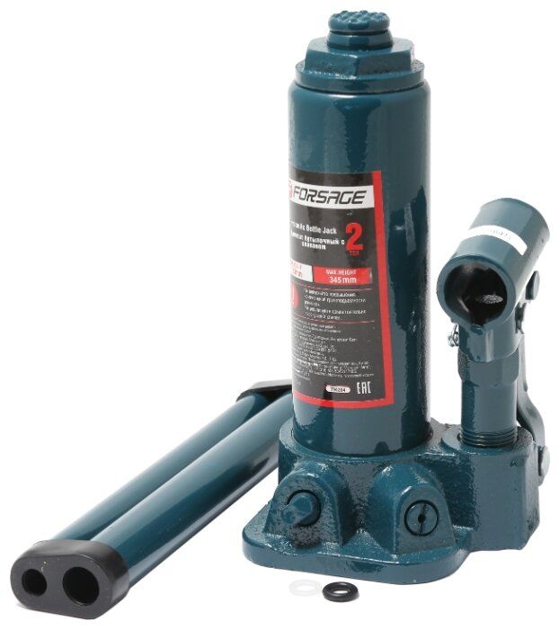 Домкрат бутылочный гидравлический Forsage F-T90204 с клапаном + рем. комплект (2 т) синий
