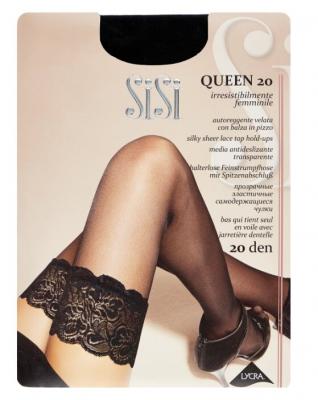 Чулки Sisi Queen 20 den, размер 3-M, nero (черный)