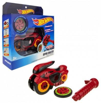 Hot Wheels Spin Racer "Красный Мустанг" (пуск. механизм с диском, 16 см, коробка, красн