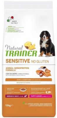 Сухой корм для щенков TRAINER Natural Sensitive No Gluten Puppy &amp; Junior Medium &amp; Maxi 12 кг (для средних и крупных пород)