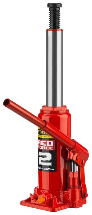 Домкрат бутылочный гидравлический STAYER Red Force 43160-2-K_z01 (2 т) красный