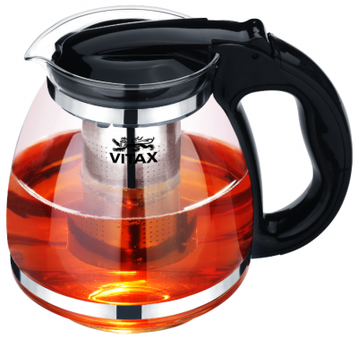 Vitax Заварочный чайник Lulworth VX-3303 1,5 л, прозрачный/черный