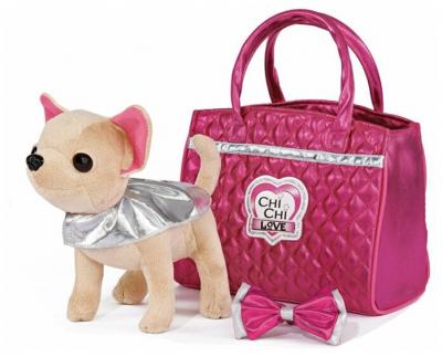 SIMBA собачка Chi Chi Love Чихуахуа Гламур с розовой сумочкой и бантом - 20 см ()
