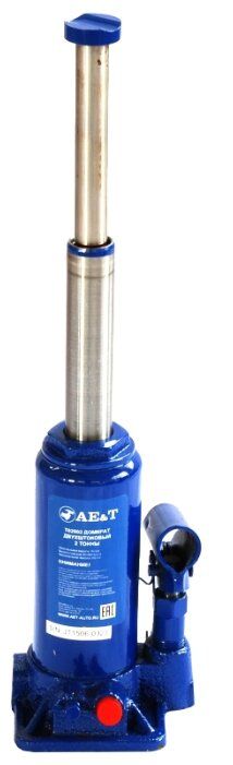 Домкрат бутылочный гидравлический AE&T T02002 (2 т) синий