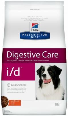 Сухой корм для собак Hill's Prescription Diet i/d Digestive Care сухой с курицей, для уменьшения острых расстройств всасывания в кишечнике 12 кг