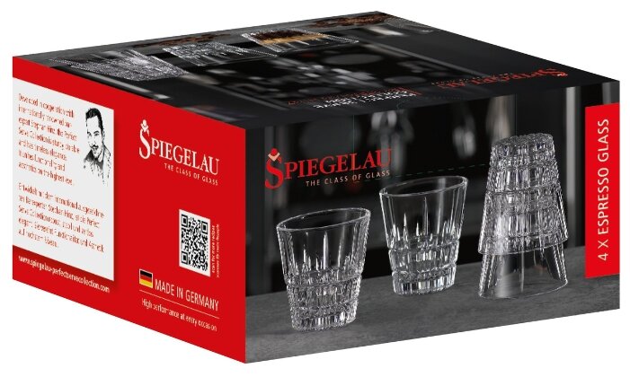 Spiegelau Набор бокалов Perfect Serve Collection Perfect Espresso / Shot Glass 4500191 4 шт. 80 мл бесцветный Spiegelau Набор бокалов Perfect Serve Collection Perfect Espresso / Shot Glass 4500191 4 шт. 80 мл бесцветный