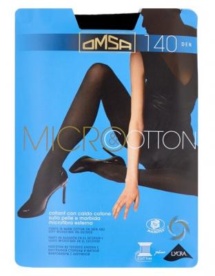 Колготки Omsa Micro&Cotton 140 den, размер 4-L, nero (черный)